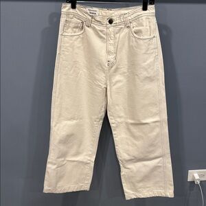 Reformation Wider Hing Rise Wide Leg
Cropped Jeans